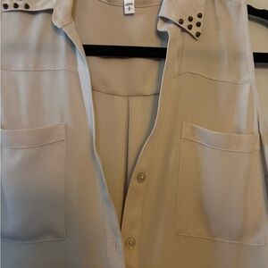 Express Beige Studded Blouse